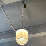 Art Deco Milk Glass Pendant Light