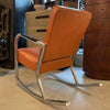 Art Deco Chrome Leather Rocking Chair By Gilbert Rohde