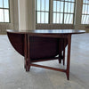 Mid Century Modern Round Teak Drop Leaf Dining Table