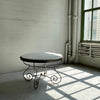 Hollywood Regency Scrolled Steel And Marble Dining Table