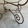Hollywood Regency Scrolled Steel And Marble Dining Table