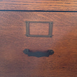 Industrial Oak Office File Cabinet