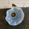 Ealry 20th Century Industrial Brass And Opaline Glass Wall Sconce Light