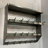 Industrial Brushed Steel Gymnasium Wall Mount Shelf Unit Coat Rack
