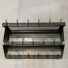 Industrial Brushed Steel Gymnasium Wall Mount Shelf Unit Coat Rack