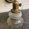 Early 20th Century Industrial Brass And Glass Wall Sconce Light
