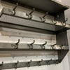Industrial Brushed Steel Gymnasium Wall Mount Shelf Unit Coat Rack