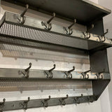 Industrial Brushed Steel Gymnasium Wall Mount Shelf Unit Coat Rack