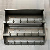 Industrial Brushed Steel Gymnasium Wall Mount Shelf Unit Coat Rack