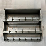 Industrial Brushed Steel Gymnasium Wall Mount Shelf Unit Coat Rack