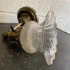 Early 20th Century Industrial Brass And Glass Wall Sconce Light