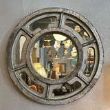 Large Industrial Gear Pattern Mirror