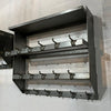 Industrial Brushed Steel Gymnasium Wall Mount Shelf Unit Coat Rack