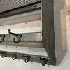 Industrial Brushed Steel Gymnasium Wall Mount Shelf Unit Coat Rack
