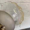 Early 20th Century Industrial Brass And Glass Wall Sconce Light