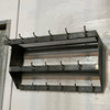 Industrial Brushed Steel Gymnasium Wall Mount Shelf Unit Coat Rack