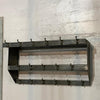 Industrial Brushed Steel Gymnasium Wall Mount Shelf Unit Coat Rack