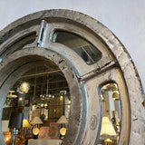 Large Industrial Gear Pattern Mirror