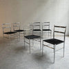 Chrome "Superleggera" Dining Chairs In the Style of Giò Ponti