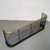 Brass And Wrought Iron Fender Fireplace Screen