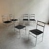 Chrome "Superleggera" Dining Chairs In the Style of Giò Ponti