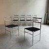 Chrome "Superleggera" Dining Chairs In the Style of Giò Ponti