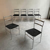 Chrome "Superleggera" Dining Chairs In the Style of Giò Ponti