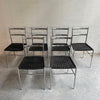Chrome "Superleggera" Dining Chairs In the Style of Giò Ponti