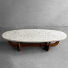 Midcentury Terrazzo Walnut Oblong Coffee Table By Harvey Probber
