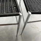 Chrome "Superleggera" Dining Chairs In the Style of Giò Ponti
