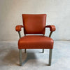 Midcentury Leather Office Armchair By Remington Rand