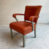 Midcentury Leather Office Armchair By Remington Rand