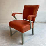 Midcentury Leather Office Armchair By Remington Rand