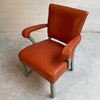 Midcentury Leather Office Armchair By Remington Rand