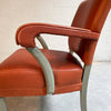 Midcentury Leather Office Armchair By Remington Rand