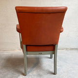 Midcentury Leather Office Armchair By Remington Rand