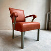 Midcentury Leather Office Armchair By Remington Rand