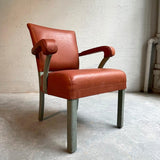Midcentury Leather Office Armchair By Remington Rand