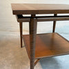 Pair of Walnut Mid Century Modern End Tables By John Stuart