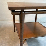 Pair of Walnut Mid Century Modern End Tables By John Stuart