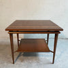 Pair of Walnut Mid Century Modern End Tables By John Stuart