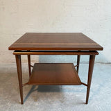 Pair of Walnut Mid Century Modern End Tables By John Stuart