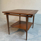 Pair of Walnut Mid Century Modern End Tables By John Stuart