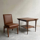 Pair of Walnut Mid Century Modern End Tables By John Stuart
