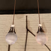 Pair of Early 20th Century Prismatic Holophane Acorn Pendant Lights
