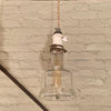 Industrial Pyrex Glass And Porcelain Pendant Light
