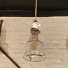 Industrial Pyrex Glass And Porcelain Pendant Light