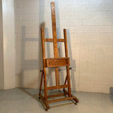 E. H. & A. C. Friedrichs Adjustable Oak Artist Easel