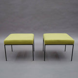 Chartreuse Paul McCobb Ottomans