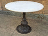 Marble Table With Ornate Cast Iron Base